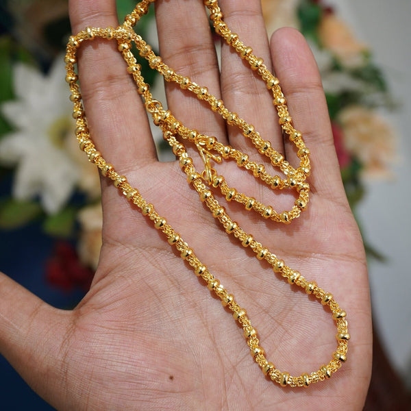 Gold Plated Thick Round Chain - RS ZEVARS