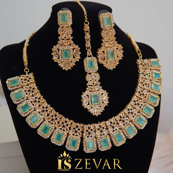Golden Zirconia Partywear Set - RS ZEVARS