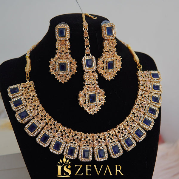 Golden Zirconia Partywear Set - RS ZEVARS