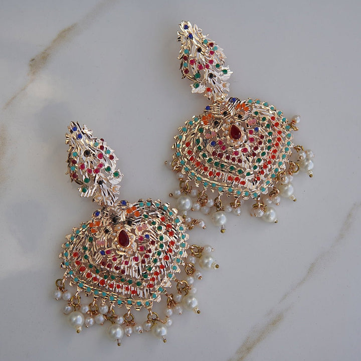 Hyderabadi Gold Plated Latkan Earrings - RS ZEVARS