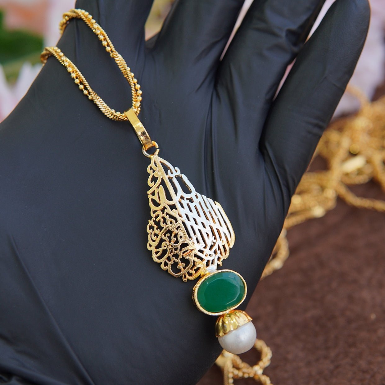 Kalma Calligraphy Locket Pendant With Chain - RS ZEVARS