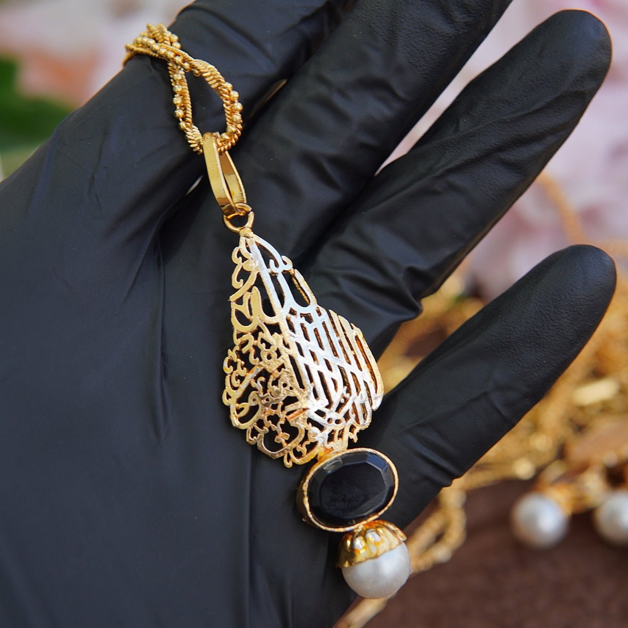 Kalma Calligraphy Locket Pendant With Chain - RS ZEVARS