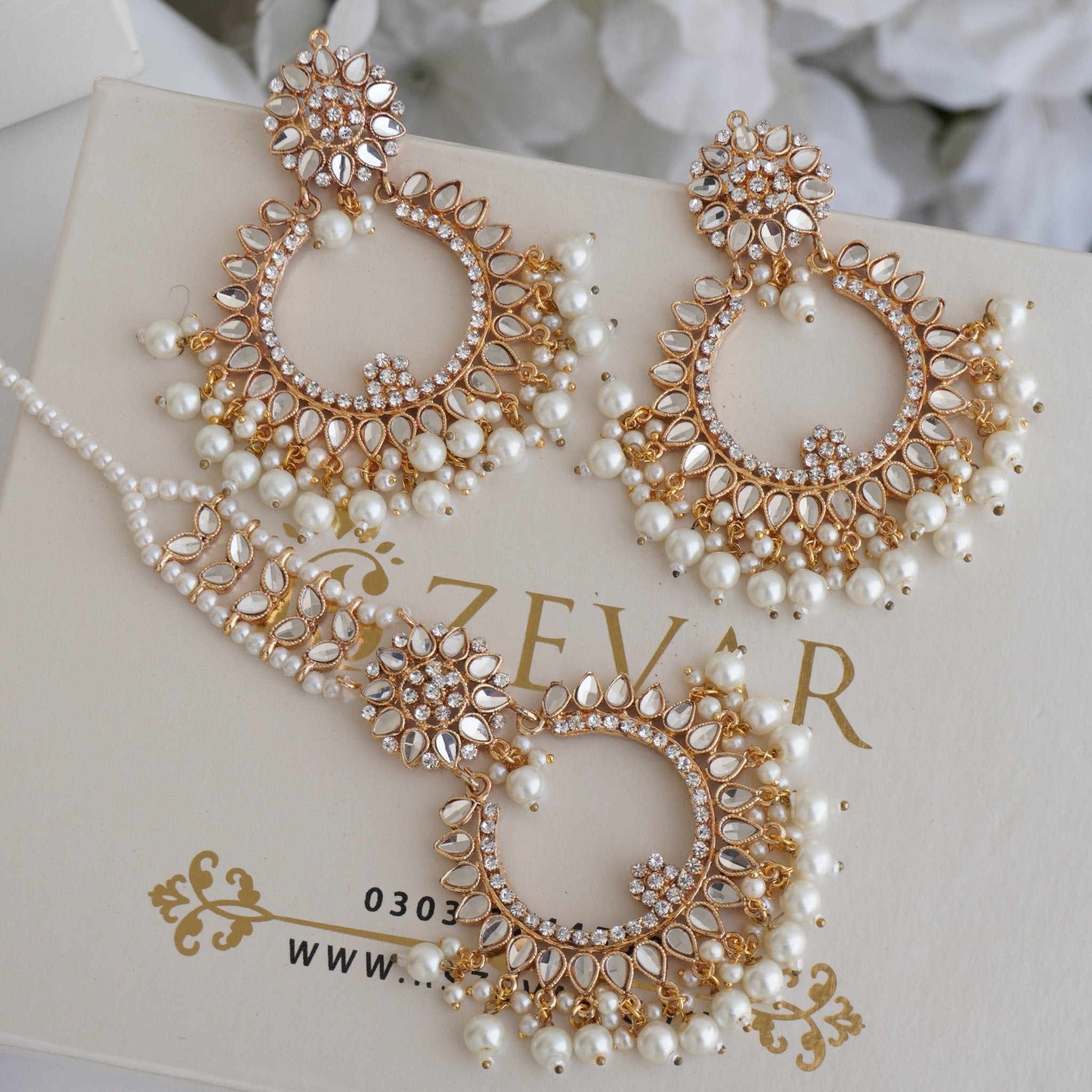 Gold Plated Indian Heavy 10'' Long Necklace Earrings Tikka Wide Wedding Set  c | eBay