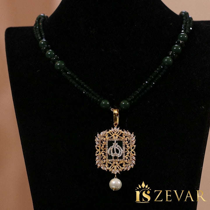 LSA022 Turkish Islamic Pendant With Beautiful Mala - RS ZEVARS