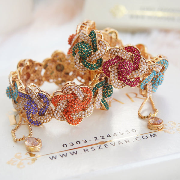 Navratan RS Zevar Designer Kangan - RS ZEVARS