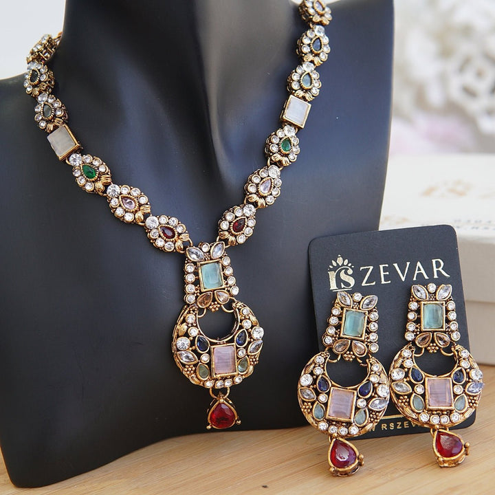 Partywear Gemstones Necklace Set - RS ZEVARS
