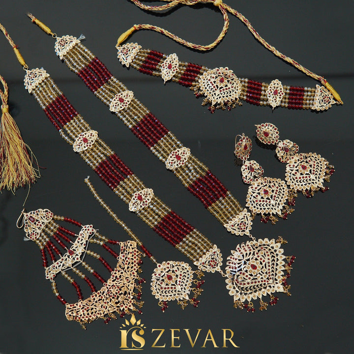 Regal Hyderabadi Bridal Necklace Mala Set - RS ZEVARS