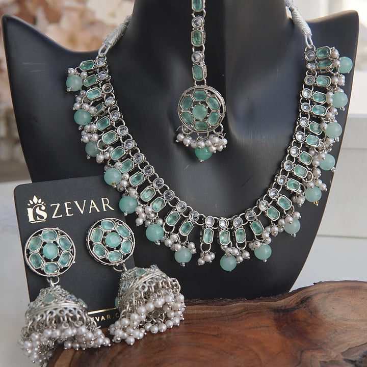 Reverse AD Necklace Jhumka Set - RS ZEVARS