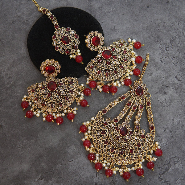 Reverse Ad Polki Earring Teeka Jhumar - RS ZEVARS