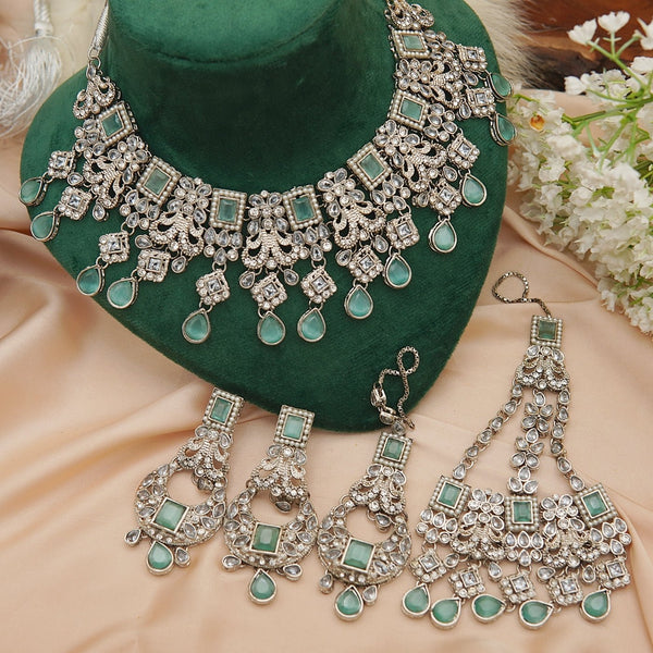 Semi-Gems Bridal Necklace Set - RS ZEVARS