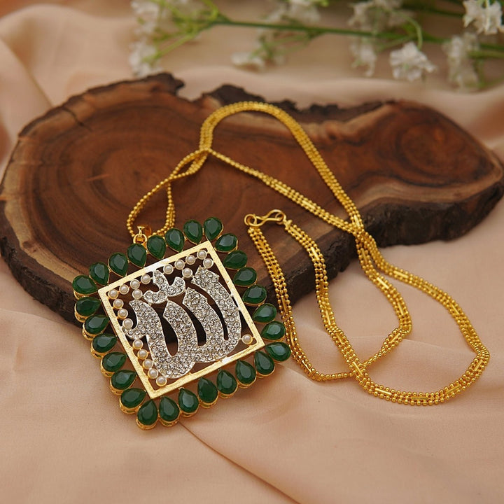 Semi-Precious Calligraphy Pendant - RS ZEVARS