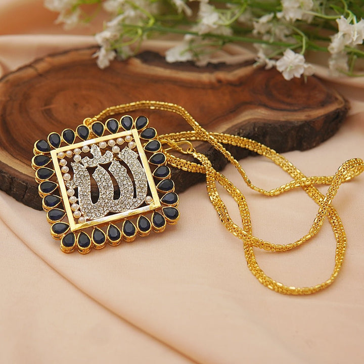 Semi-Precious Calligraphy Pendant - RS ZEVARS