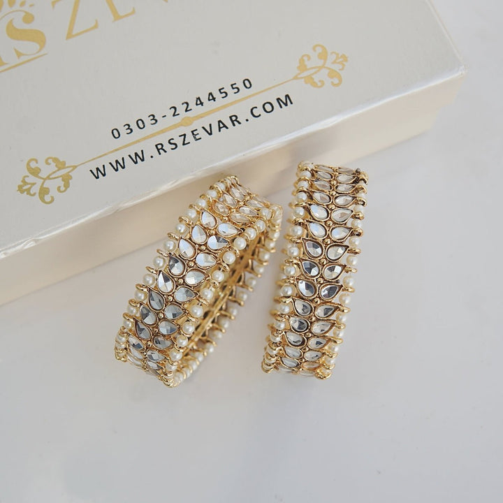 Sheesh Cut Kundan Bangles - RS ZEVARS