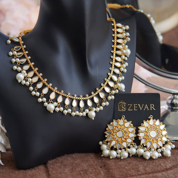 Sheesh Kundan Golden Palli Set - RS ZEVARS