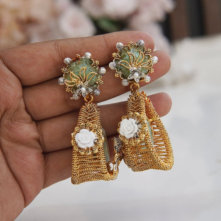 Triple Sided Turkish Design Jhumka Earrings - RS ZEVARS