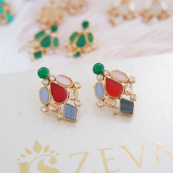 Turkish Gem Stones Studs - RS ZEVARS