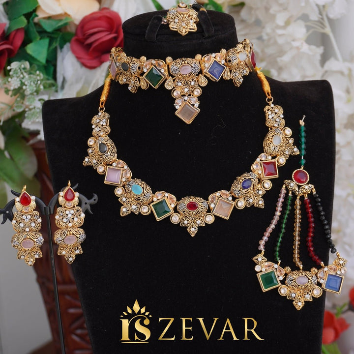 Turkish Necklace & Guluband Set - RS ZEVARS