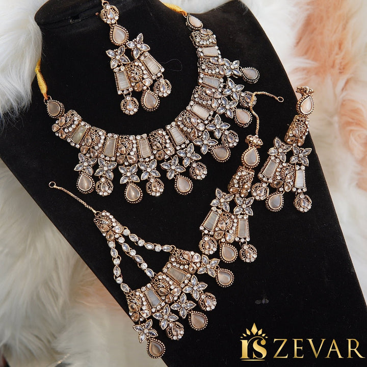 Turkish Semi-Precious Necklace Bride Set - RS ZEVARS