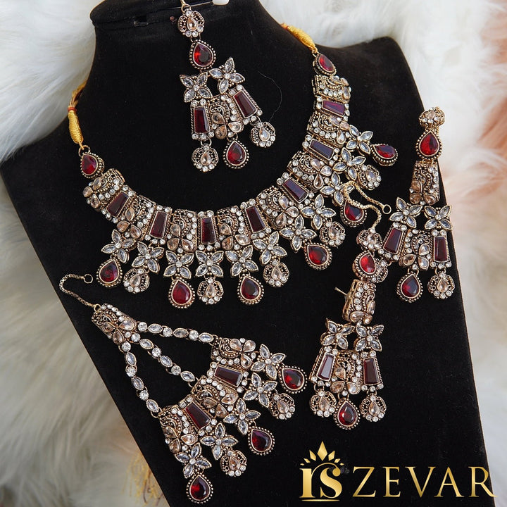 Turkish Semi-Precious Necklace Bride Set - RS ZEVARS