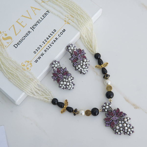 Turkish Victorian Zirconia Long Haar Set - RS ZEVARS