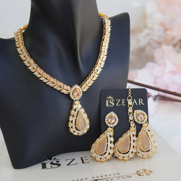 Turkish Zirconia Necklace Set - RS ZEVARS