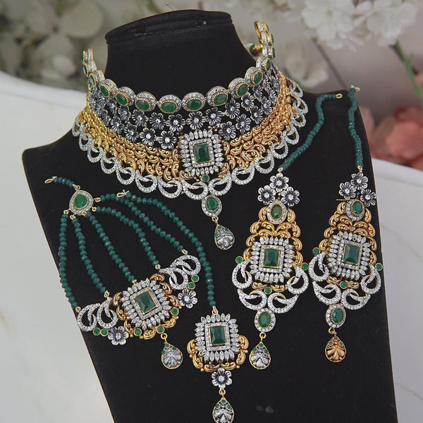 Zircones Handcrafted Brides Collar Set - RS ZEVARS